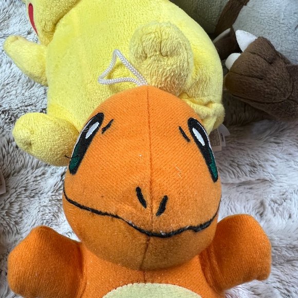 Pokemon Plush Stuffed Animal Bundle Pikachu Eevee Vaporeon Tyrunt Charmander - Picture 6 of 9